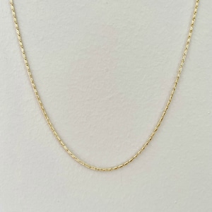 【14K-3-35】18inch 14K real gold chain necklace