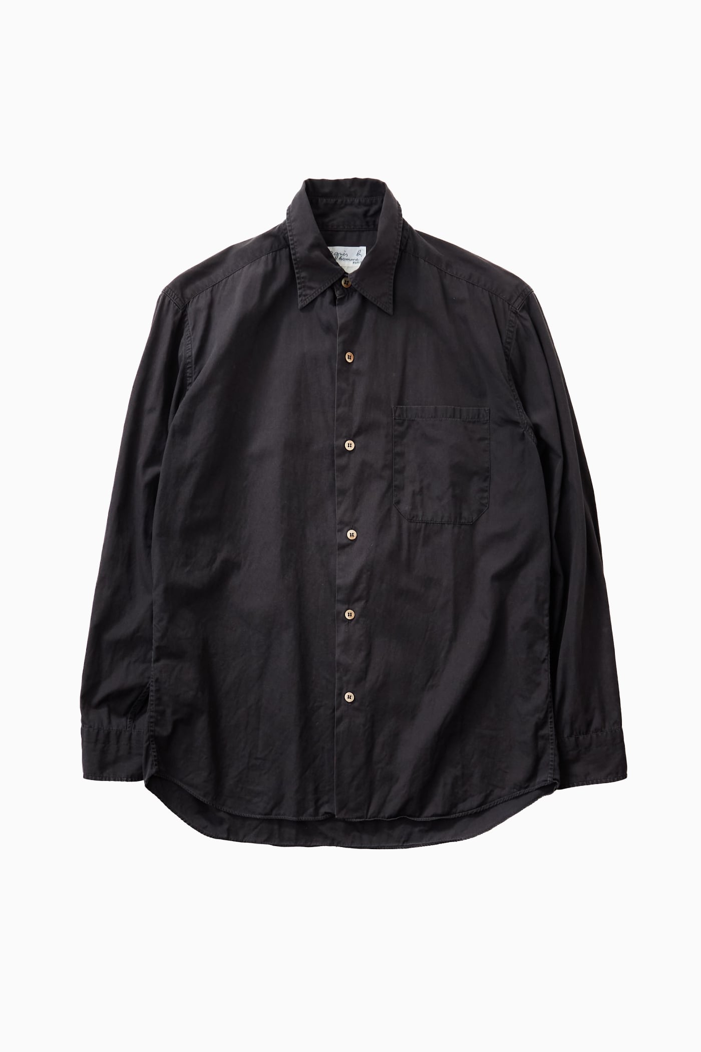 【アニエスベーオム】ドレスシャツ BDシャツ　L〜LL ブラック agnès b. HOMME FADE DRESS SHIRT | Reben｜デザインという文脈が