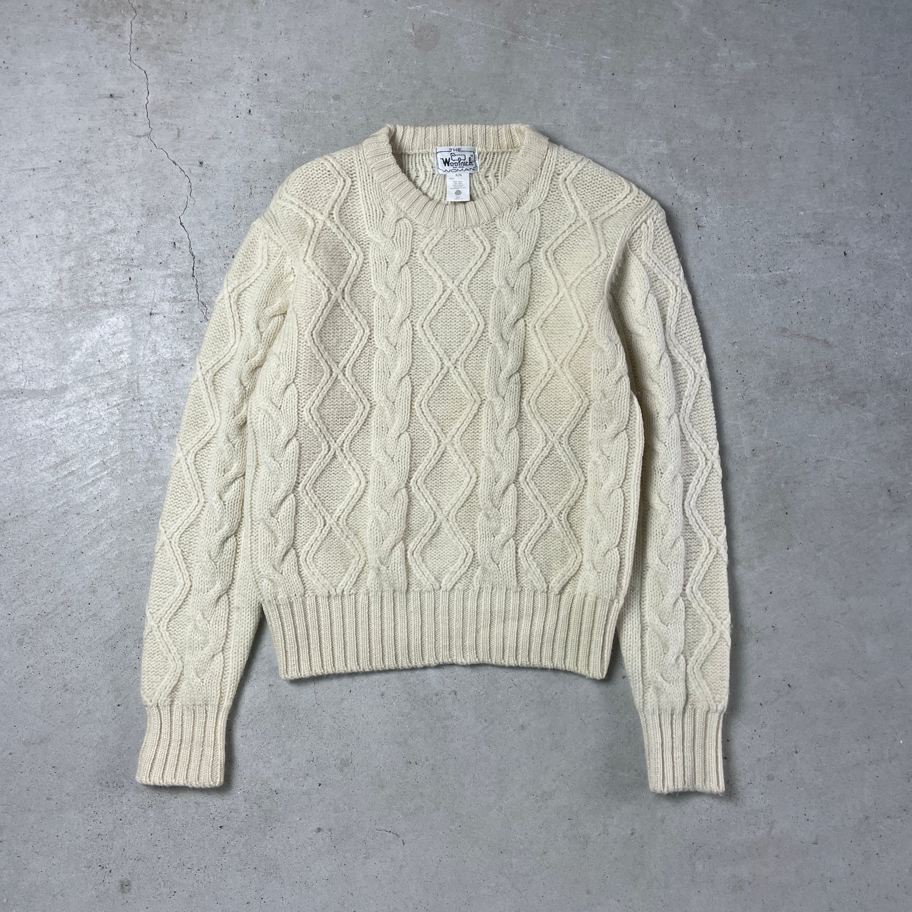 70年代 Woolrich ウールリッチ フィッシャーマンニット セーター 