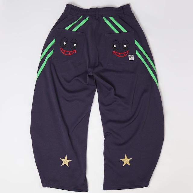 2LINE★SMILE BACK barrel leg pants(ツーライン★スマイルバックバレルレッグパンツ)【Dark purple】