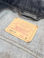 80s Levi's 70503-0259 BLACK DENIM JACKET Size XL