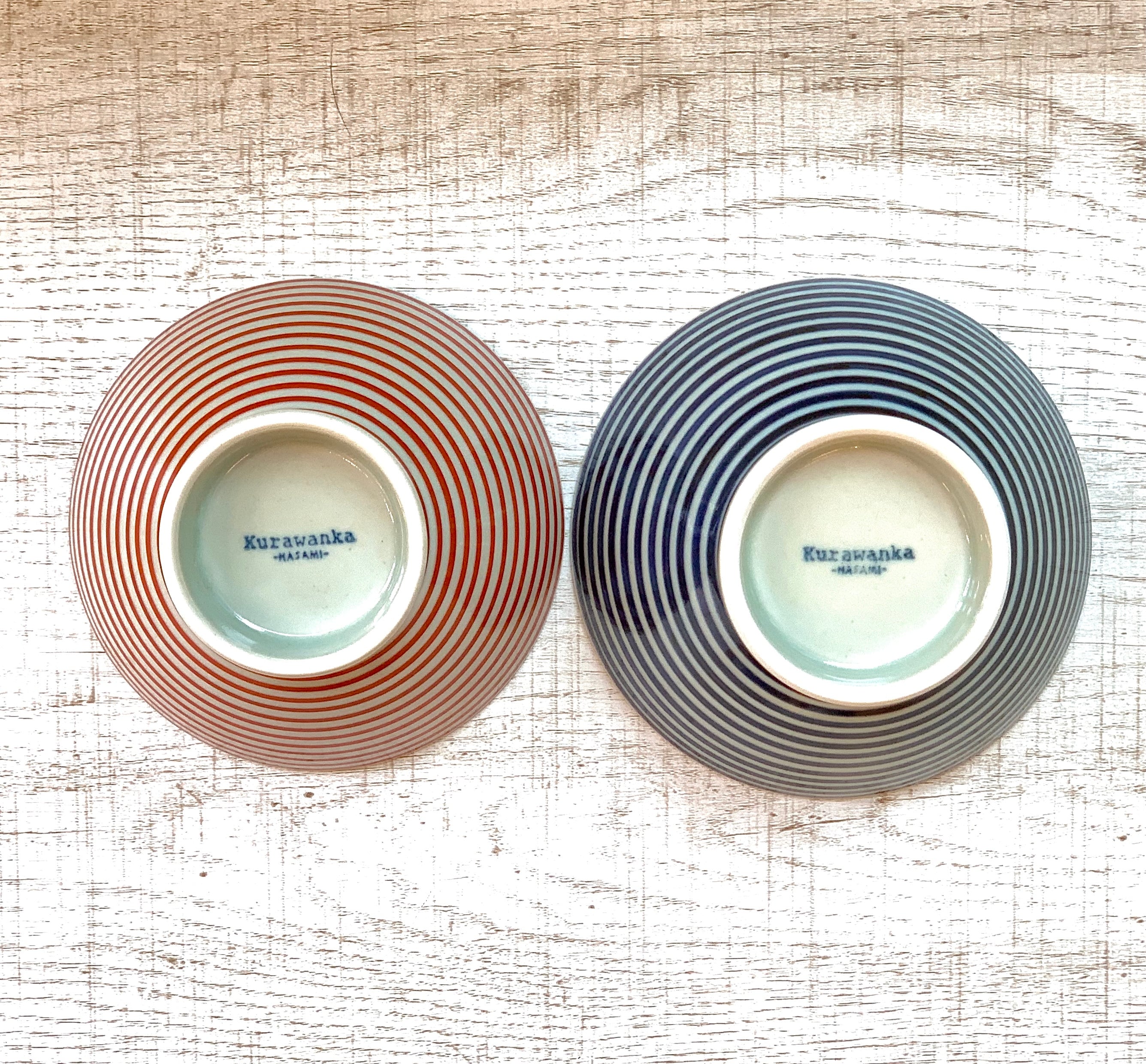 古陶磁 九谷焼 色絵鶴亀文小皿4枚 No2 幅：11.5cm 明治時代/