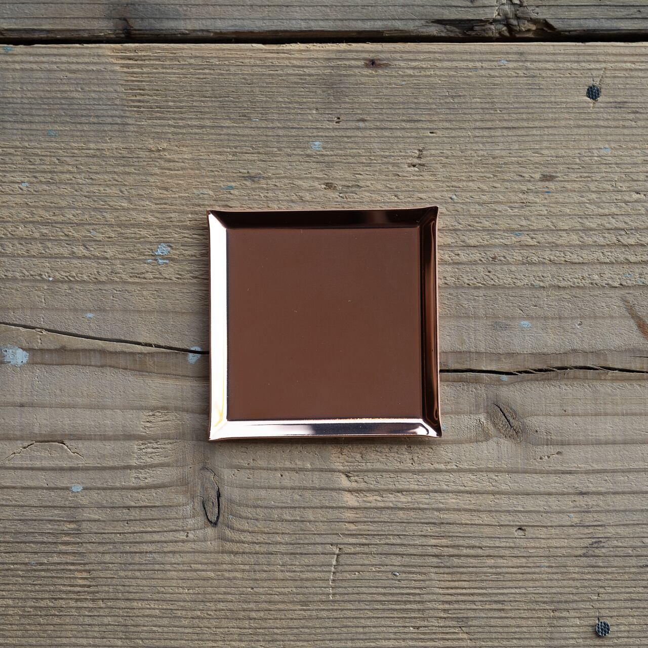 銅のスクエアトレイ（75mm×75mm）つや無し｜つや有り》a.278