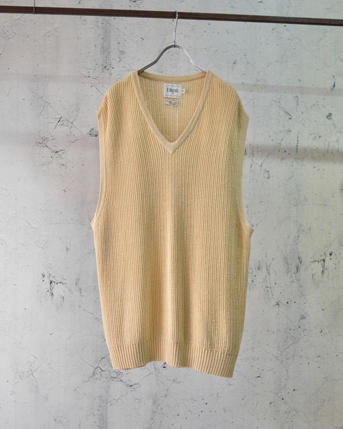 cotton×linen knit vest