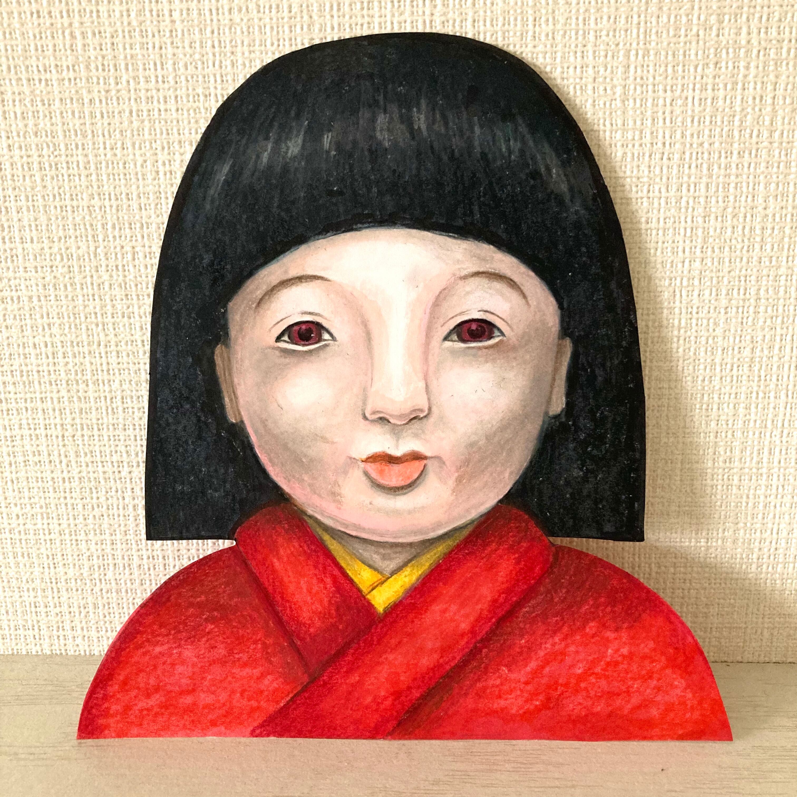 縁起物 わずらわしい 双子の座敷わらし様が宿る木製 二人のこけし 約 