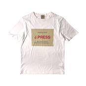 J.PRESS ジェイプレス プリント 半袖Tシャツ M/ホワイト