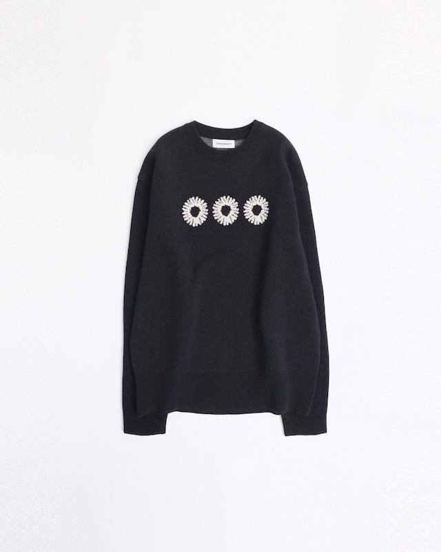 [999HUMANITY] EVERYDAY LOGO CREWNECK KNIT (DARK NAVY) 正規品  韓国 ブランド 韓国ファッション 韓国代行 999 ヒューマニティ HUMANITY 日本 店舗