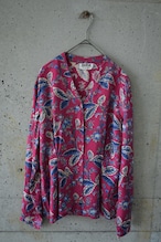 Oversized pink floral blouse