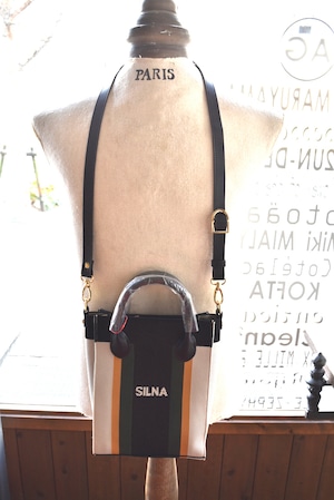 SILNA minacolo(シルナミナコロ) ニット2WAYカラーブロックミニトート