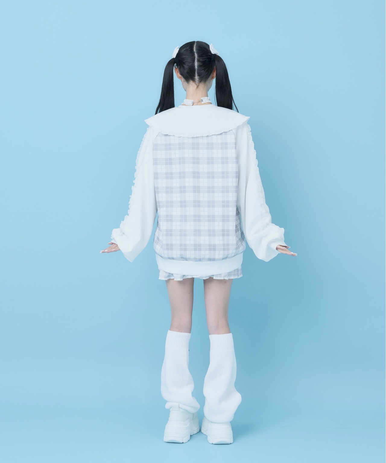 学園征服♡ジャージカーデセットアップ(ホワイト)