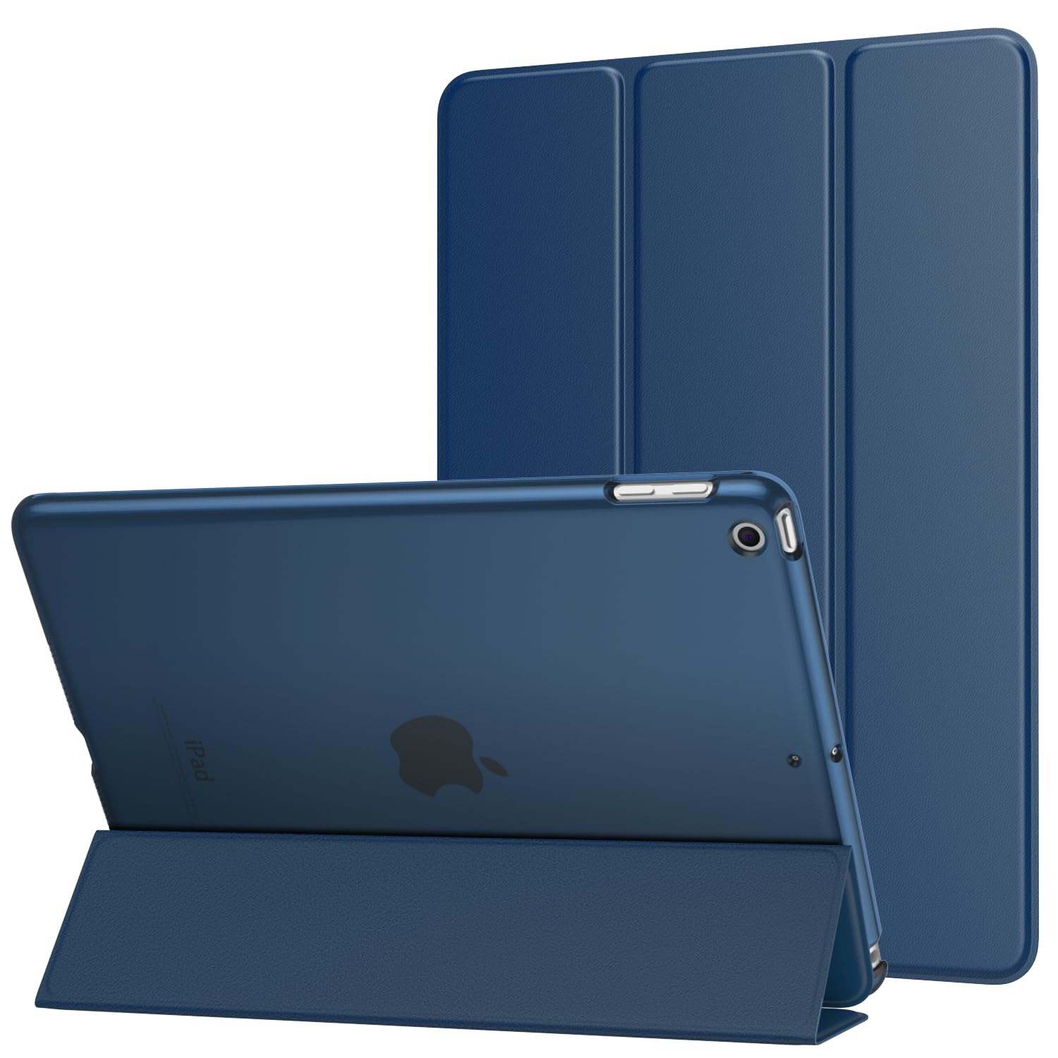 MoKo iPad 9.7 ケース 2018/2017 iPad 9.7型 第6/5世代用 保護カバー マット半透明 Blue