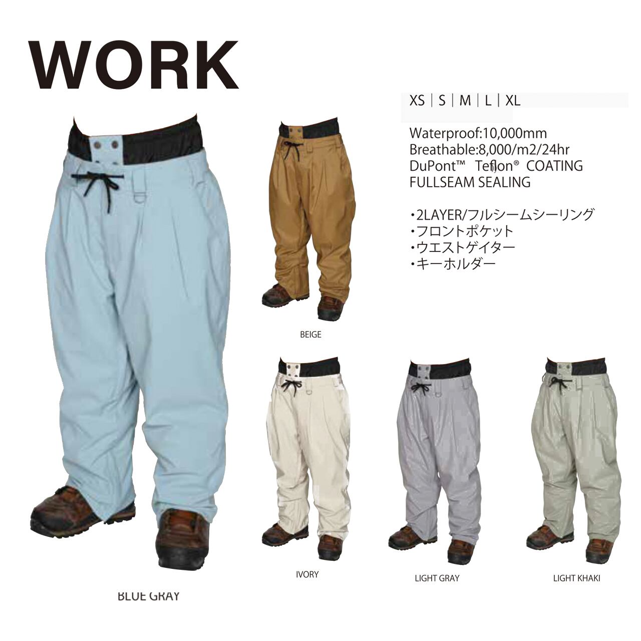 23-24 SCAPE WORK PANTS ウェア ウエア スノーボード エスケープ 