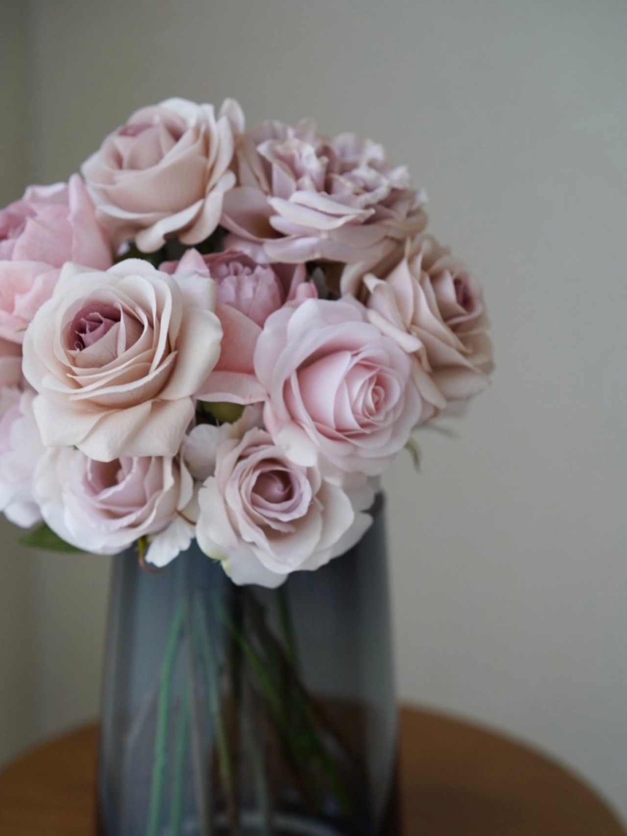 21本 ピンクベージュ ローズ ブーケ ラッピング包装有り