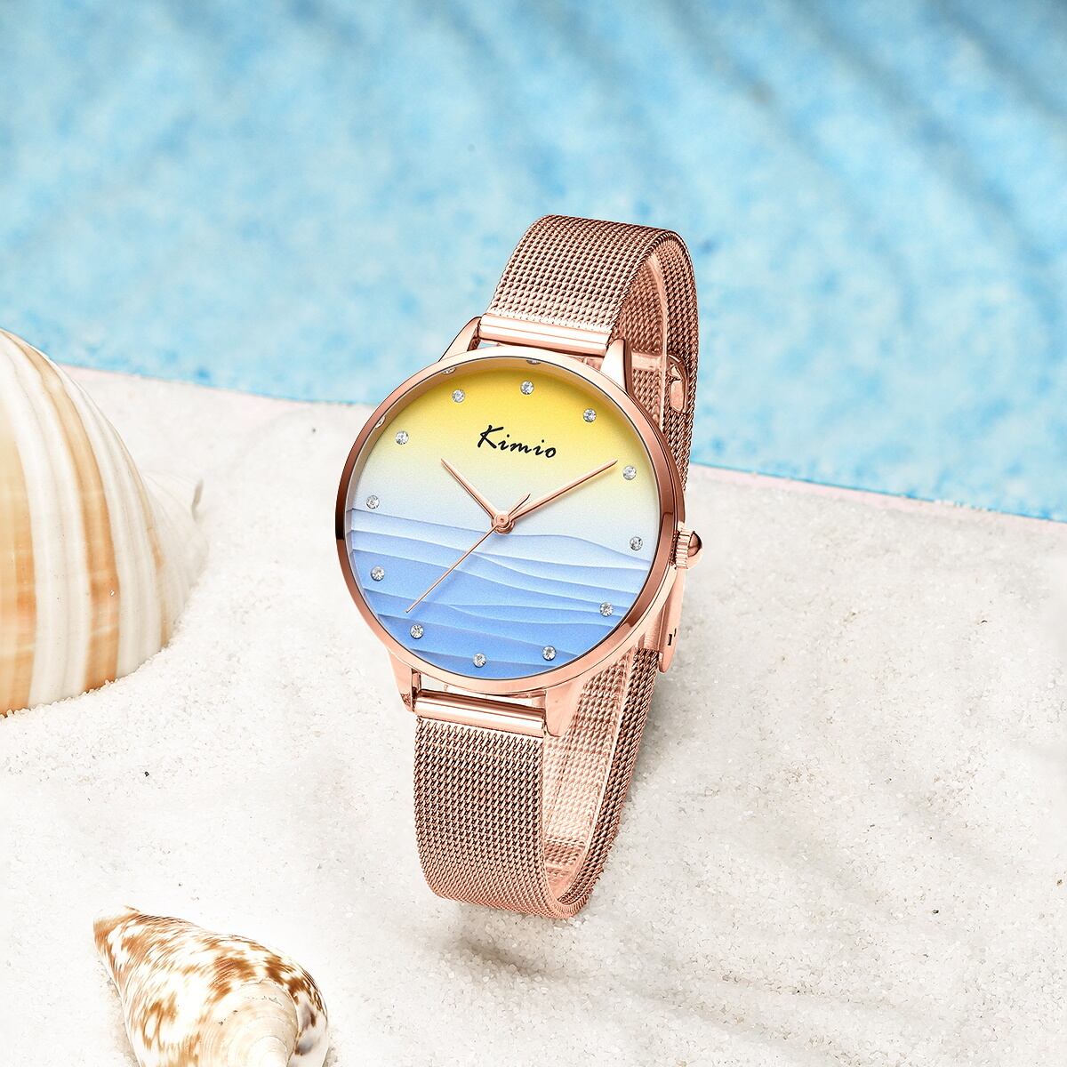 腕時計、グラデーション素敵な金の腕時計