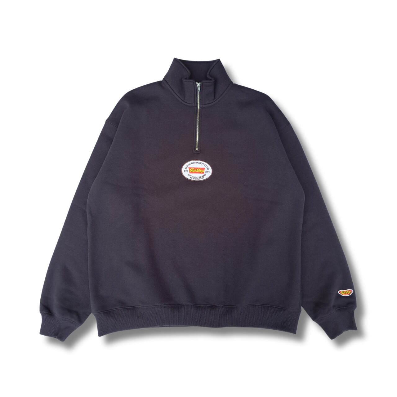 Red Dogs frank furters ハーフZIP スウェット (black)