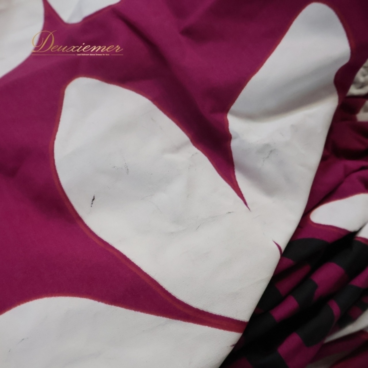 フラダンス 衣装 パウスカート アロハスタンダード パープル系 ALOHA STANDARDS 日本製 シングル ティアレ柄 かわいい 華やか 鮮やか 明るい ハワイアン アロハ ハワイアンプリント フラ ダンス レッスン 練習 花柄 練習着