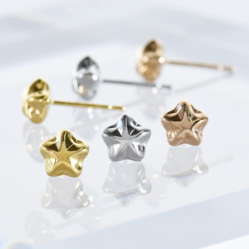 K18 星 ピアス 【S】【M】CD030-CIBS | kyfactory
