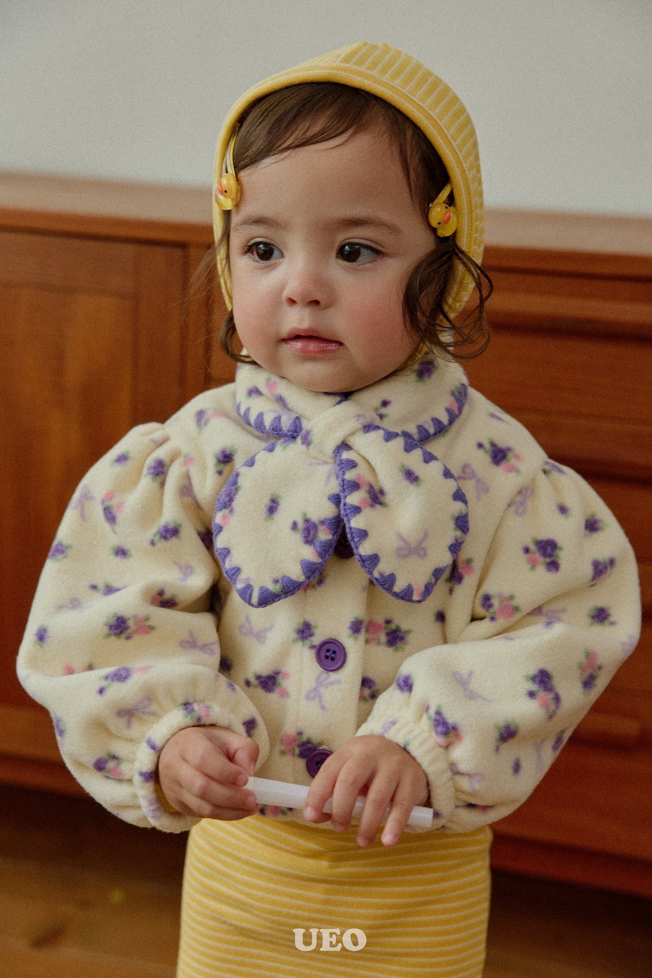 UEO［取寄］cream berry fleece jumper 26winter