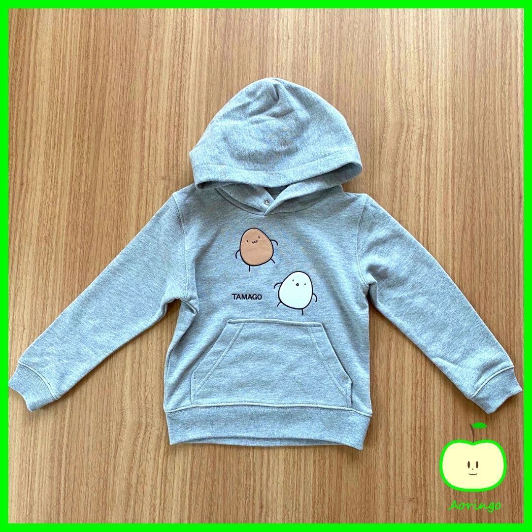 キッズ たまごパーカー フード紐なし Aoringo キッズ たまごパーカー フード紐なし Aoringo