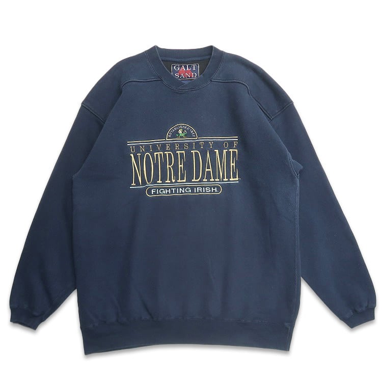 古着 90年代 GALT SAND カレッジ 刺繍 スウェット トレーナー ネイビー