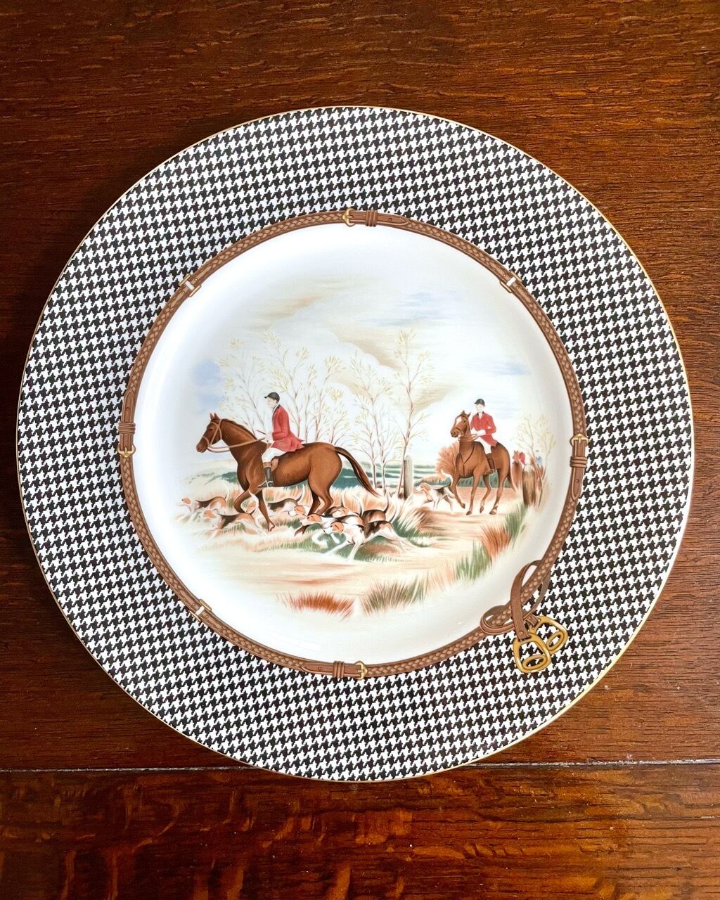 【希少廃盤】ウェッジウッド × ラルフローレン バルモラルハント・約27cm2枚 NOS(新古品) Ralph Lauren Home Collection バルモラルハント 英国