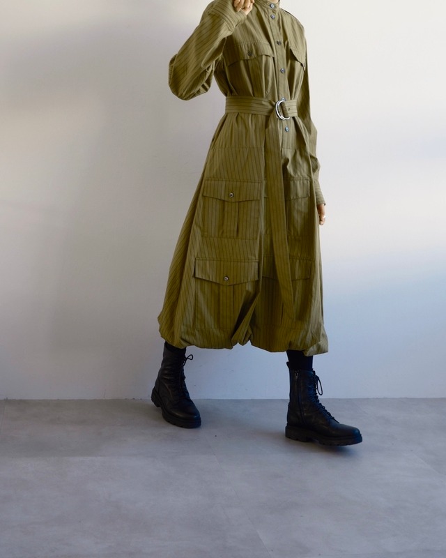 JW ANDERSON　STRIPE BALLOON MILITARY DRESS