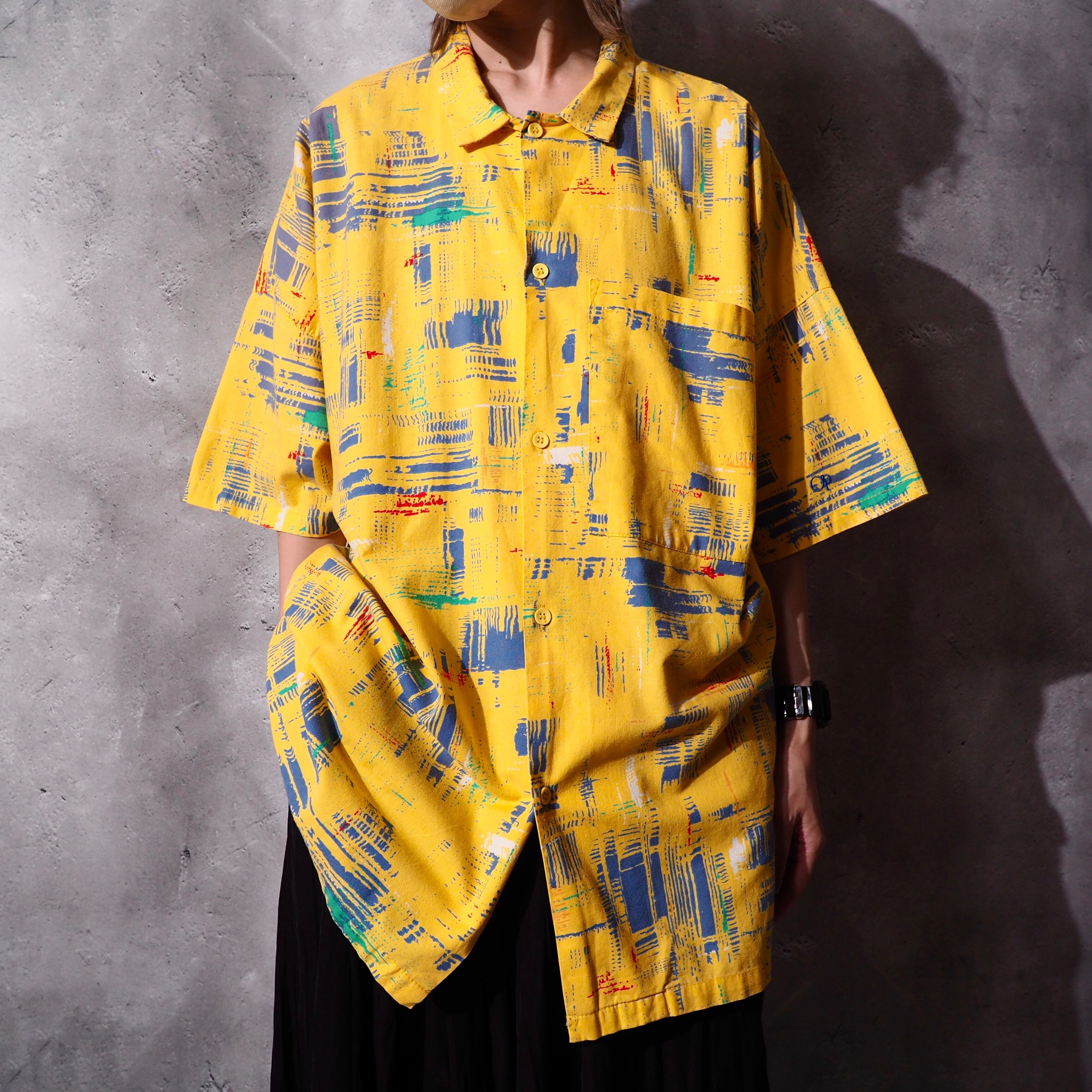 1990s ” Ocean Pacific ” Hilarious good color vintage open collar shirt