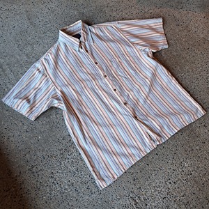 PENDLETON シルク混 ストライプハバナシャツ used [208013]