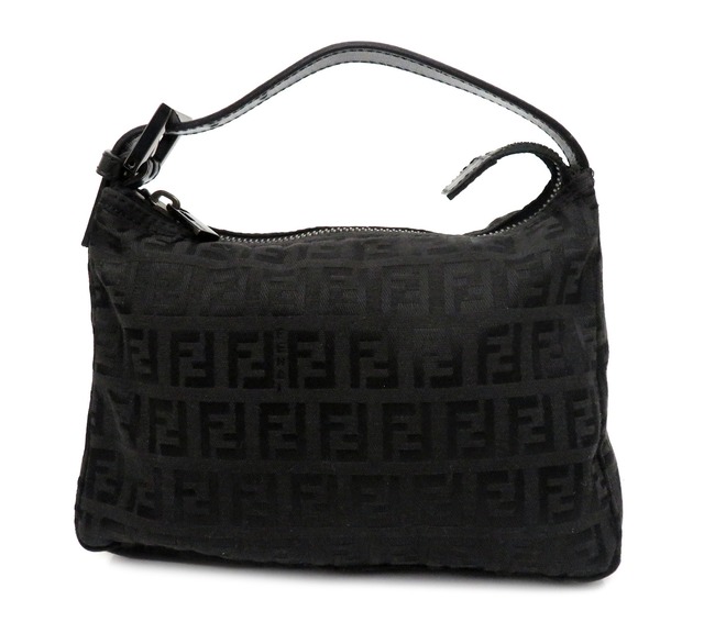 FENDI フェンディ ズッカ柄 キャンバス×レザー ミニ バニティバッグ ハンドバッグ 化粧ポーチ