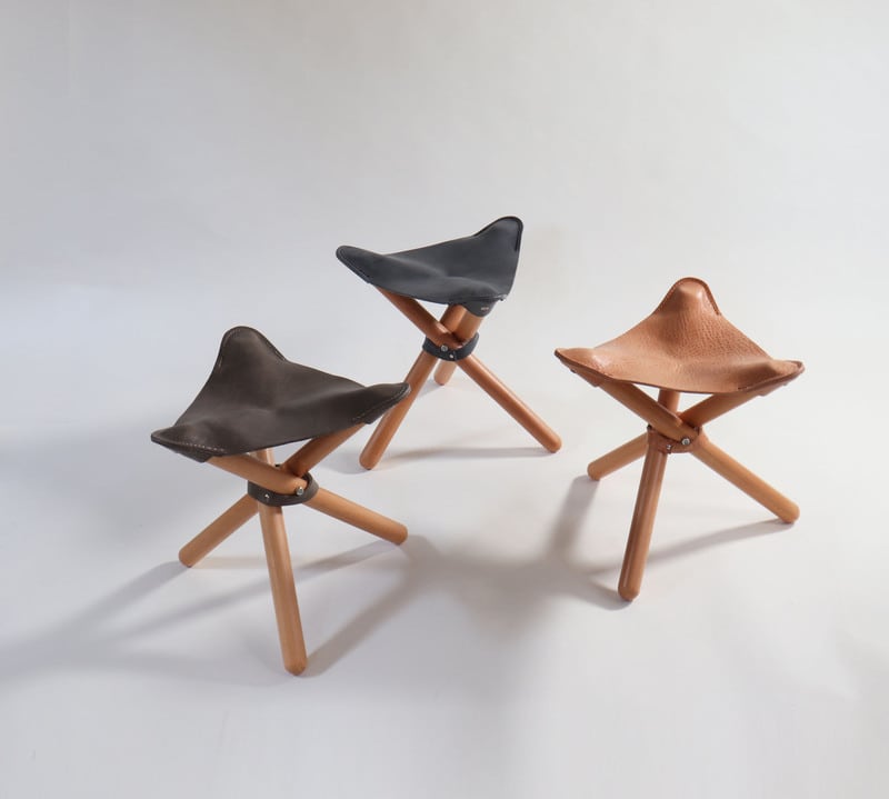 romo ロモ sansa chair nume 焚き火チェアー ヌメ革 三脚 折りたたみ