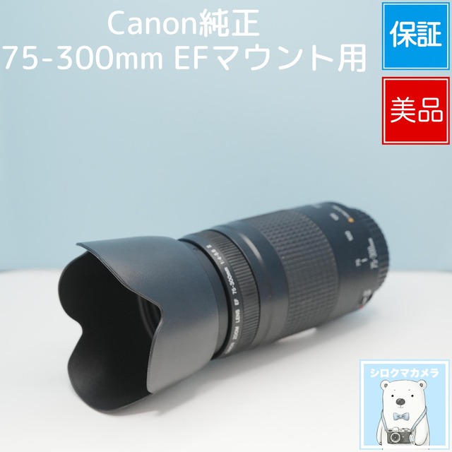 Canon純正 75-300mm EFマウント用 望遠レンズ 美品 シロクマカメラ a7274