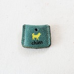 一点もの｜レザー キーキャップ｜Leather Key-cap(R)｜レギュラーサイズ｜ペパーミント "Chien"-イエロードッグ｜008