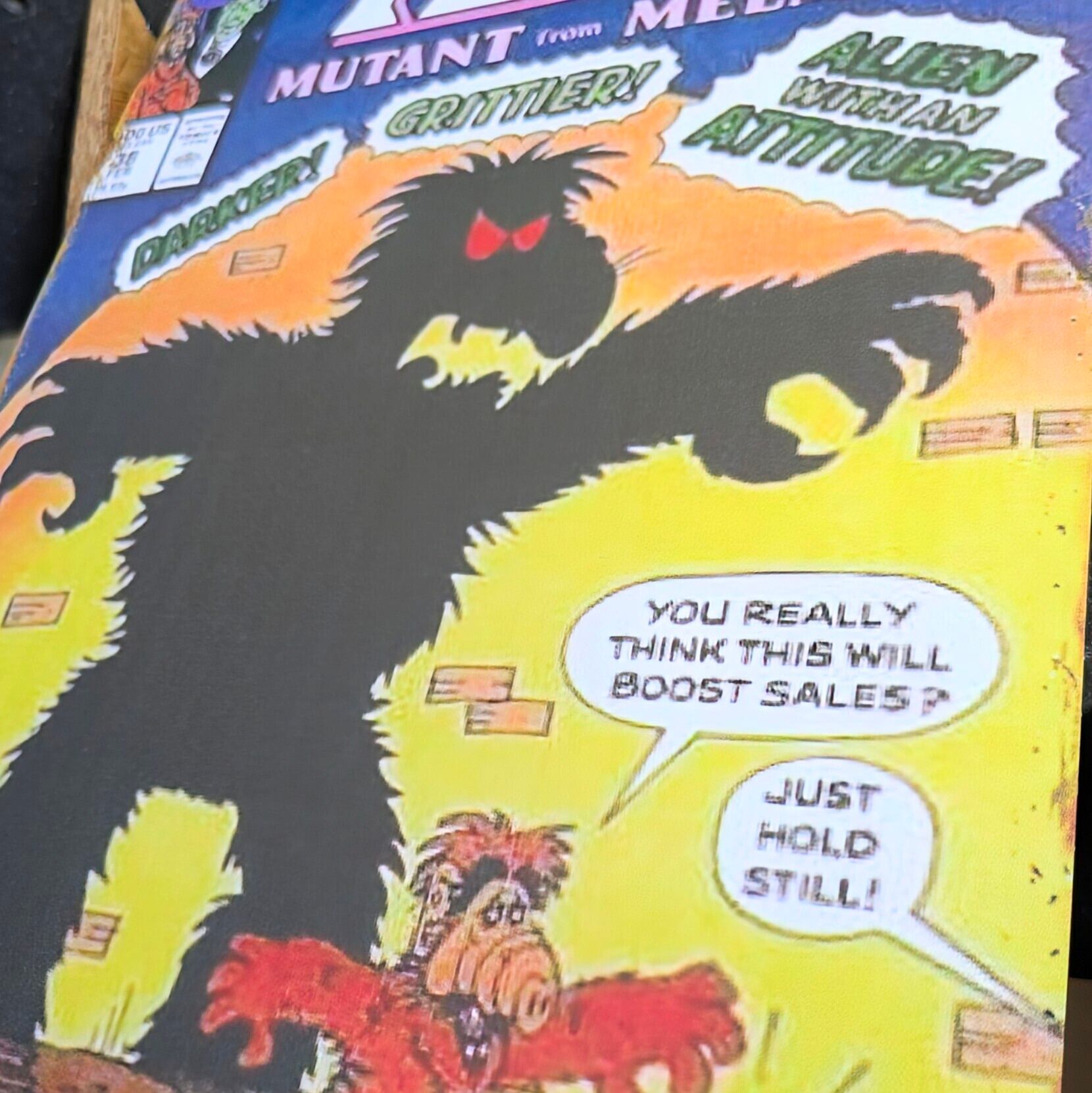 送料無料!ちょうどいいブリキ看板 ビンテージ加工【アルフ(ALF)】『 MUTANT from MELMAC 』〚アメリカン雑貨 アメトイ〛