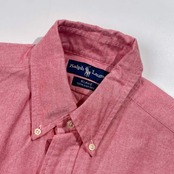 90s 00s Ralph Lauren ラルフローレン BLAKE ポニー刺繍 オックスフォード BD ボタンダウン 長袖シャツ M/レッド系 メンズ ビンテージ