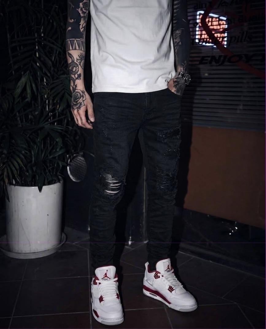 Black Armor Zip Denim | B4DRIP