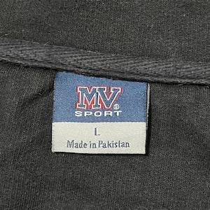 【MVSPORT】高校 バスケットボール ハーフジップ スウェット プルオーバー ワッペン 刺繍 ワンポイント カンガルーポケット Rock Ridge Phoenix L US古着