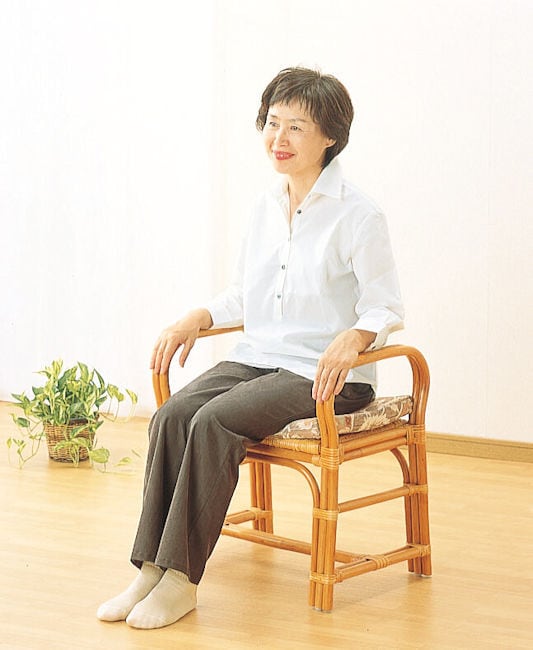 ラタン便利座椅子 幅55cm クッション付 籐椅子（504） | ‎