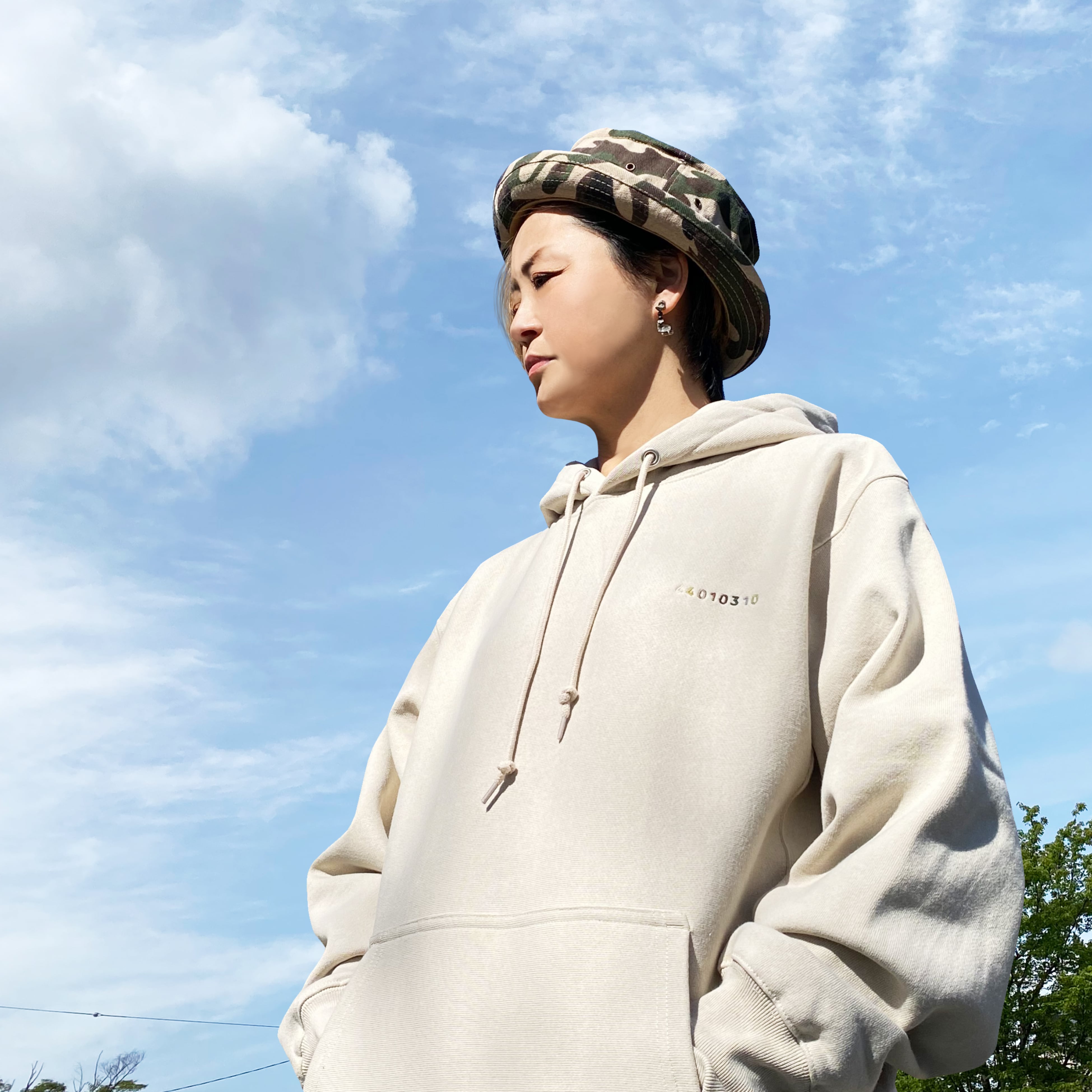 SEA ベージュ フルジップパーカー ジップアップライトパーカー | キッズ | 1枚 | 00217-MLZ | 杢