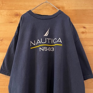 【NAUTICA】刺繍ロゴ 半袖 Tシャツ ノーティカ XL ビッグサイズ オーバーサイズ US古着 アメリカ古着