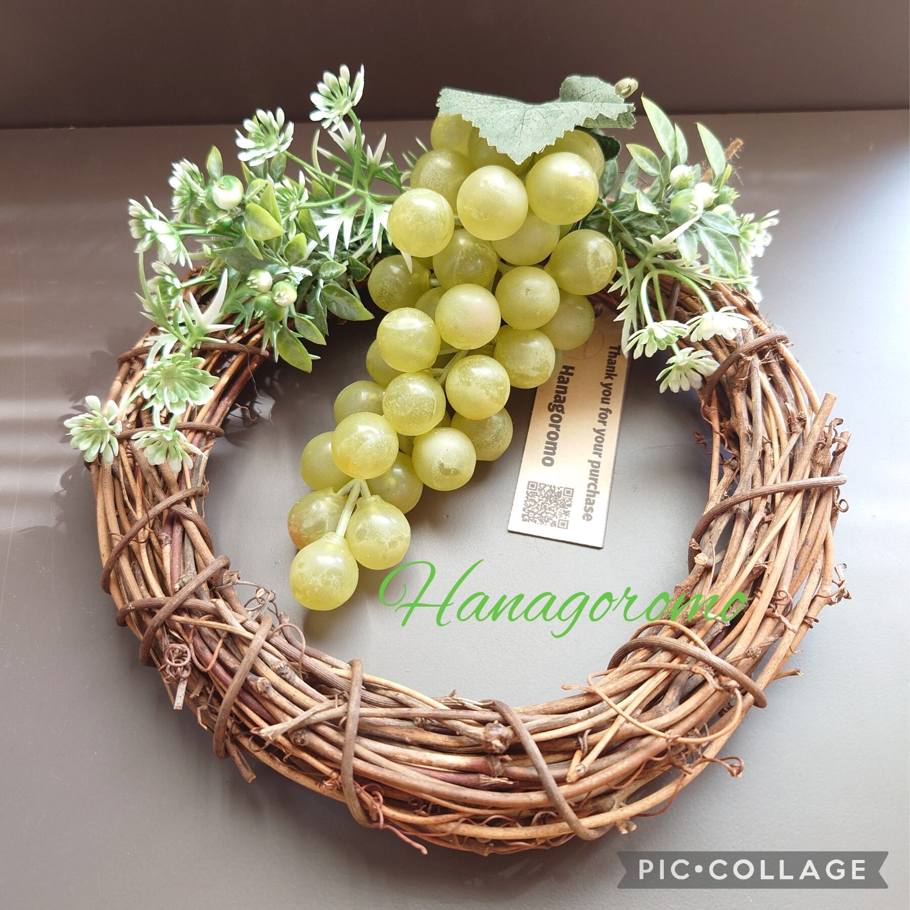 ヒカゲノカズラと木の実のほっこりリース ヒカゲノカズラのクリスマスリース | Hanagoromo