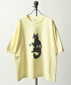 ATELANE  16OE Jersey Pigment - Cat Pattern (IVO) 26A-14053