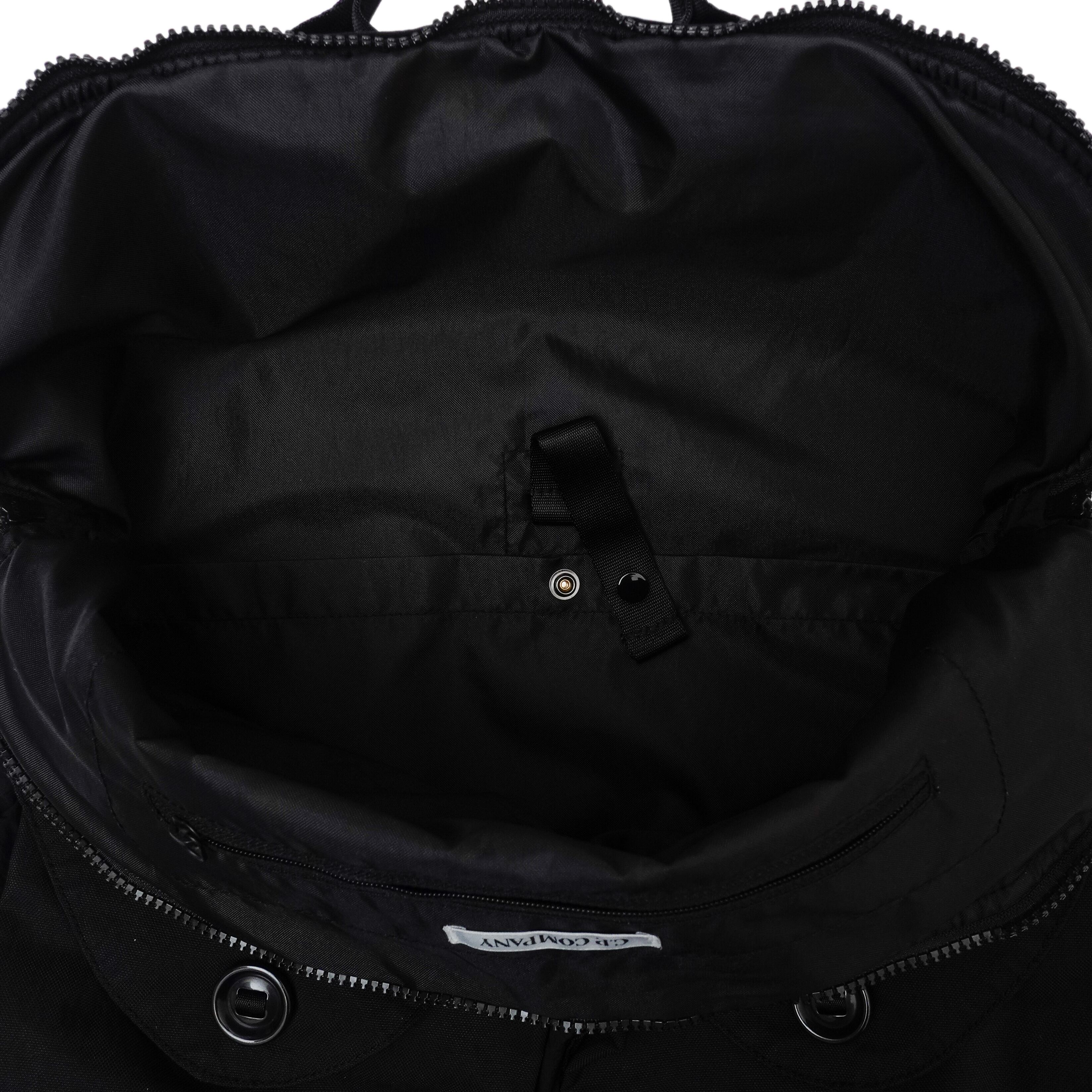 C.P. COMPANY PANAMA-R MIXED ZIP BACKPACK (BLACK) | SO SHOP