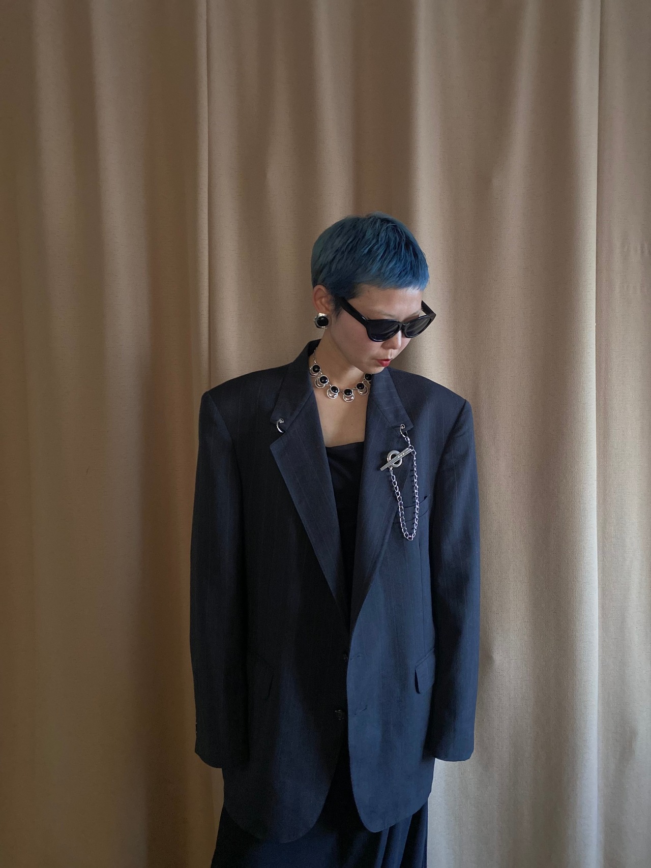MADE IN U.S.A. big shoulde remake jacket-3983-2