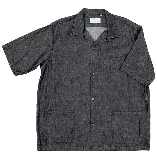 WORKERS(ワーカーズ)~Open Collar Shirt, 6 oz Black Denim~