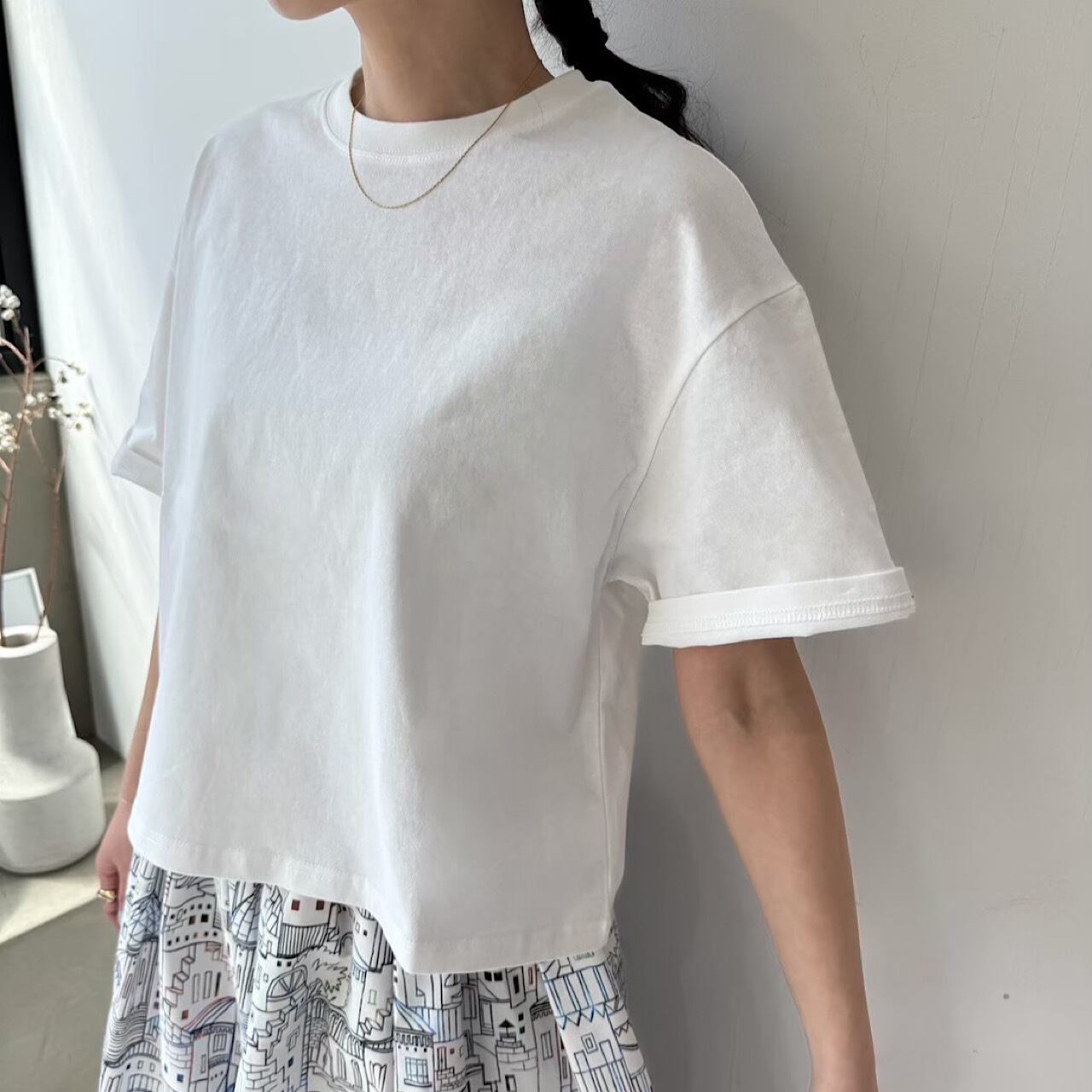 リンカブル　フレアタグ　Tシャツ(オフホワイト×グリーン) ネオン リンカブル フレアタグ Tシャツ(オフホワイト×グリーン) ネオン