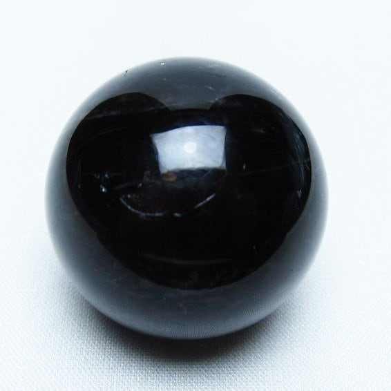 黒水晶 丸玉 36mm モリオン スフィア 置物 一点物 141-8168