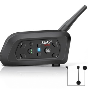 【特価処分】バイク用 インカム 6riders インターコム トランシーバー 最大通話距離1000M Bluetooth バイク無線機インカム 10時間連続通話 防水 ヘルメット用 バイク用ヘッドフォン ヘッドセット (ハードマイク 1パック)