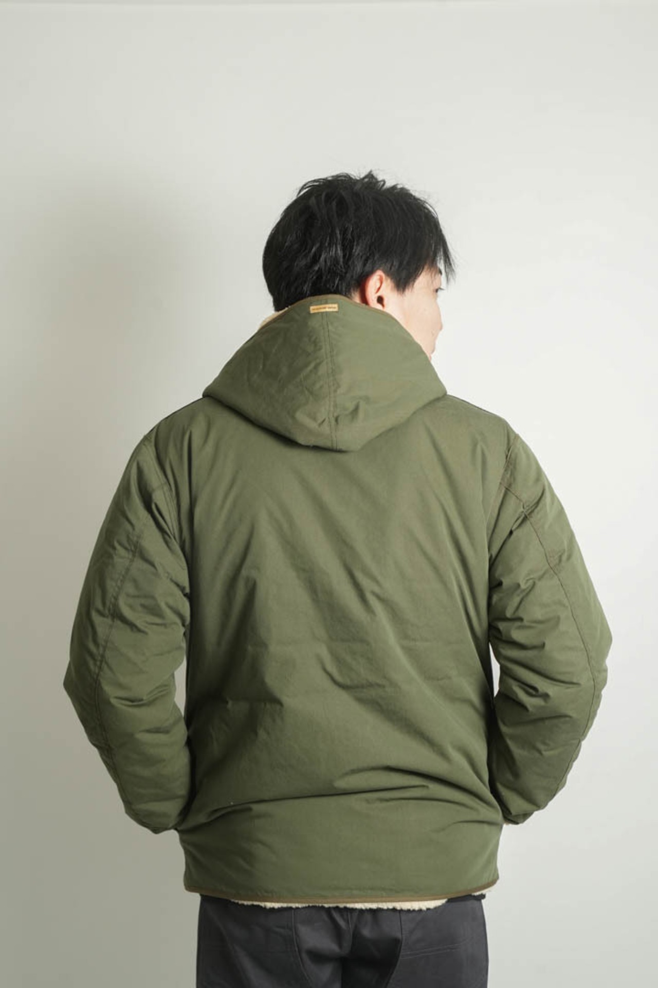 BROWN GREEN BLUES BOA HOODED BLOUSON / ブラウングリーンブルース ボアフーディブルゾン