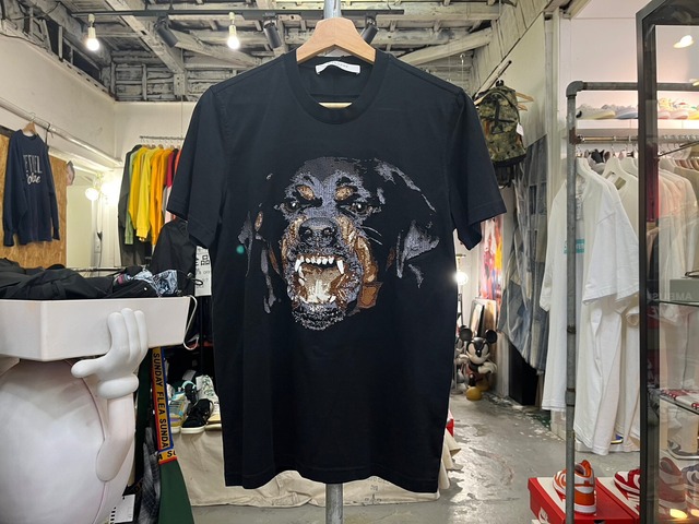 GIVENCHY ROTTWEILER EMBROIDERY TEE BLACK XS 41186