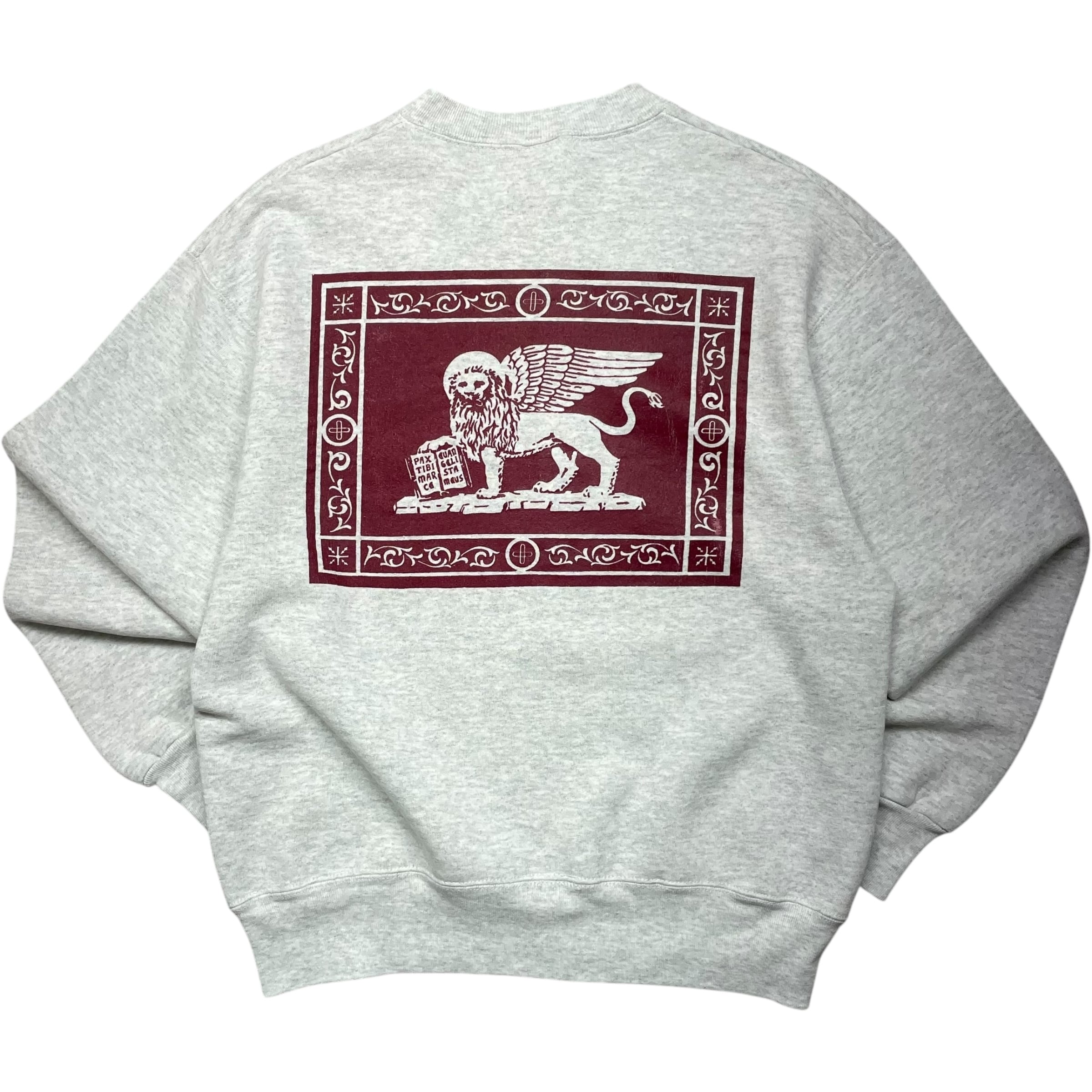 《M》FRUIT OF THE ROOM フルーツオブザルーム プリント スウェット グレー USA製 90年代 vintage no.6180